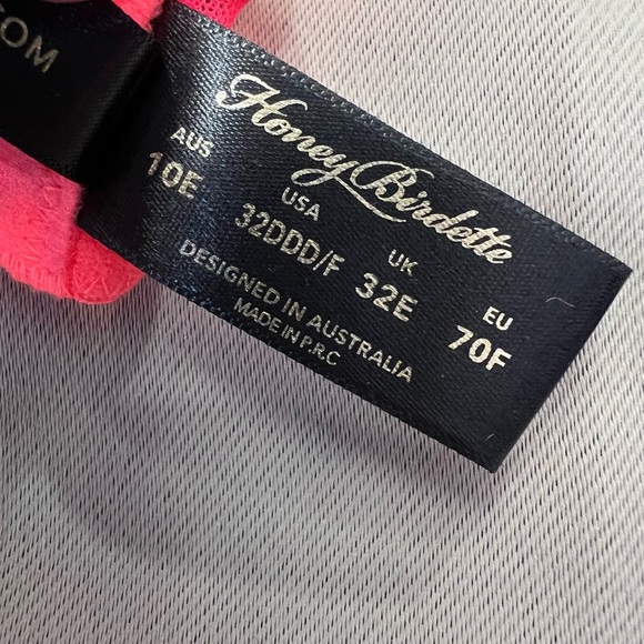 NWT Honey Birdette Rue Neon Pink Bra - Picture 4 of 5